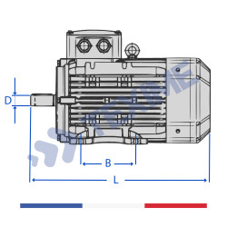 Moteurs monophasés MOT-0,55kW-3000-B3-71-55